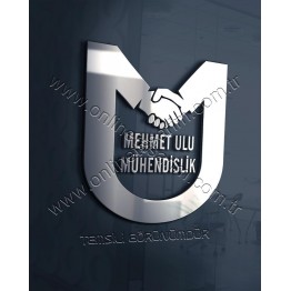 Holding, Mühendislik Firması Logo Örnek - El Sıkışma, M ve U Harfi ile Başlayan
