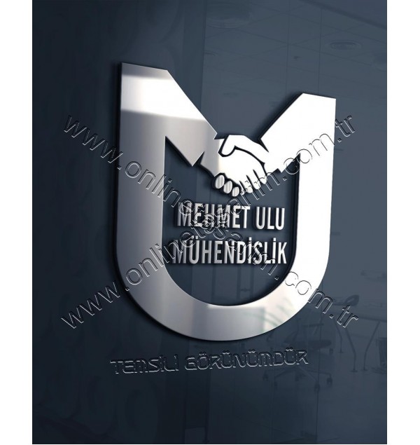 Holding, Mühendislik Firması Logo Örnek - El Sıkışma, M ve U Harfi ile Başlayan (475 TL) Online Tasarım Matbaa