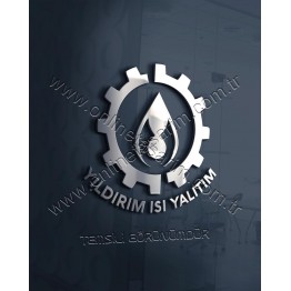 Mühendislik, Doğalgaz Firması Logo Örneği - Ateş, Alev, Yuvarlak, Çark Logo