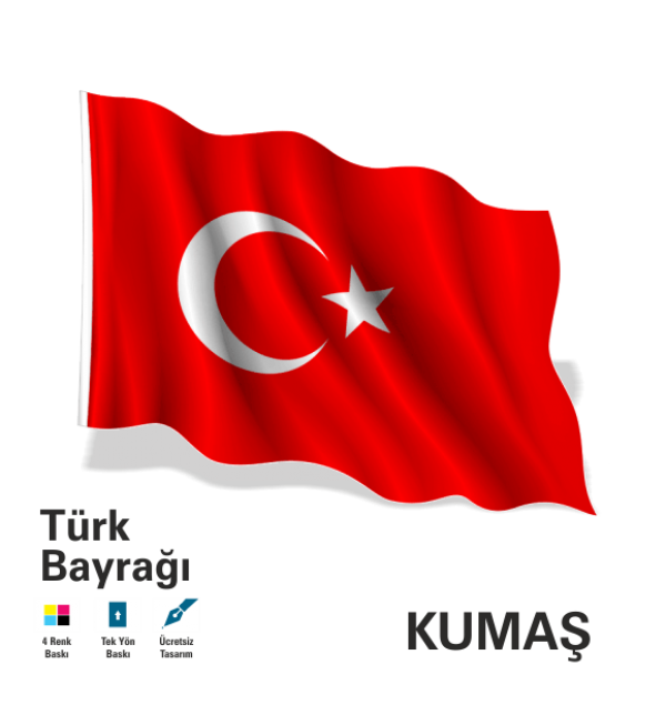 Raşel, alpaka kumaş Türk Bayrakları