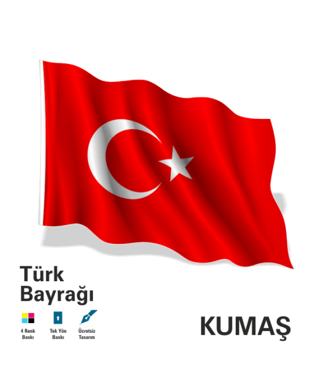 Raşel, alpaka kumaş Türk Bayrakları