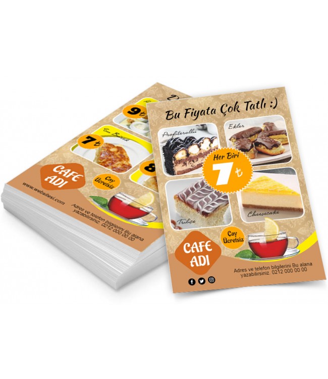 Pastane Börek Salonu Broşür Kalite Baskı Online Matbaa