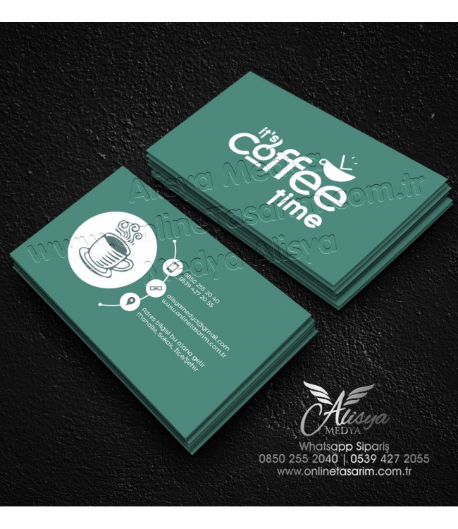Cafe Kafe Kafeterya Kartvizit Örnekleri - Kartvizit Basımı