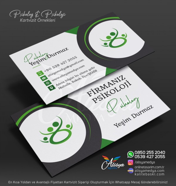 Psikologlar için uygun kartvizit fiyatları ve özgün tasarımlar sunuyoruz! - Online Tasarım