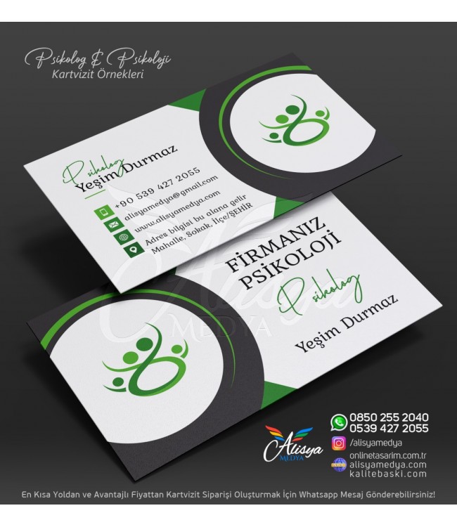 Psikologlar için uygun kartvizit fiyatları ve özgün tasarımlar sunuyoruz! - Online Tasarım