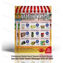 Market İnsert Tasarım ve Baskı, Market Broşür Tasarım INSERT-004 Sosyal Medya Tasarımı