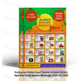 Market İnsert Tasarım ve Baskı, Market Broşür Tasarım INSERT-019 Sosyal Medya Tasarımı