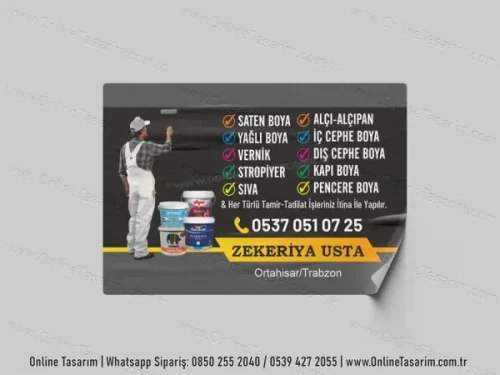 boya badana dekorasyon yapışkanlı etiket baskı sticker