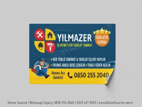 yapışkanlı etiket - tesisat tasarımı