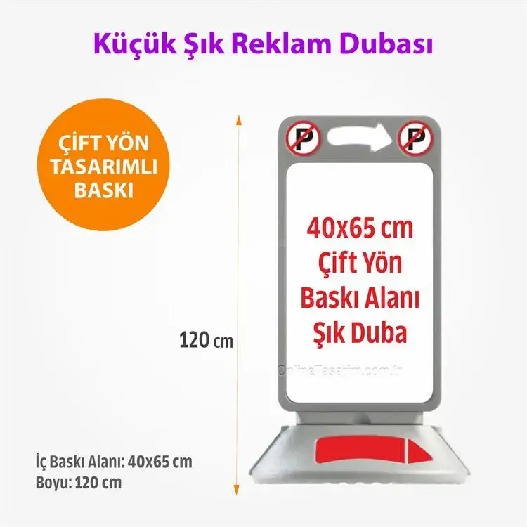 Şık duba modeli, baskılı duba park eilmez, park yapılmaz sembollü duba