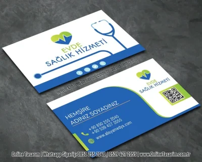 QR kodlu evde sağlık kartvizit modeli - hemşire kartvizit