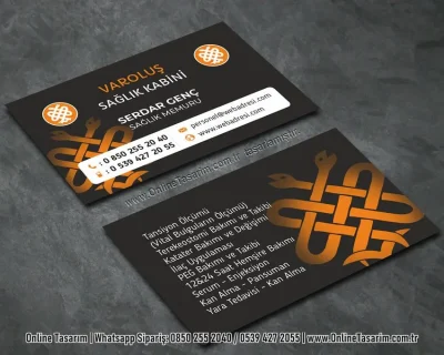 sağlık logolu, tıp logolu sağlık kabini kartvizit - evde sağlık hizmetleri, hemşire kartvizit