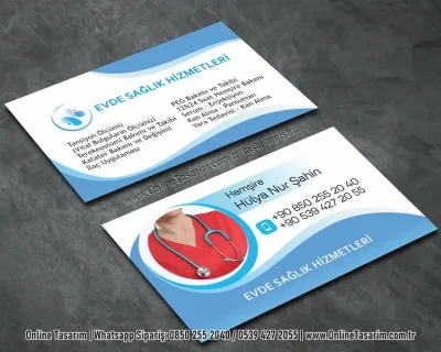 hemşire resimli kartvizit, evde sağlık hizmeti kartvizit hemşire kartvizit örneği