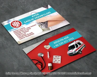 sağlık kabini kartvizit, evde sağlık kartvizit - hemşire kartvizit örneği