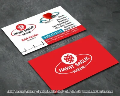 sağlık kabini kartvizit, evde sağlık kartvizit baskı örneği, hemşire kartvizit