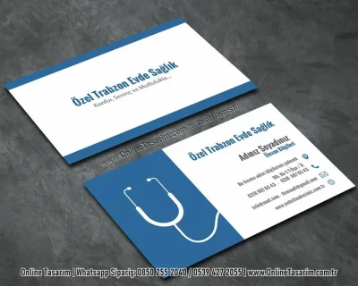 sade ve kurumsal sağlık kartvizit, tıp kartvizit tasarım örneği, hemşire kartvizit modeli