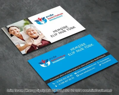 yaşlı hasta bakım kartvizit, evde sağlık kartvizit, hemşire kartvizit