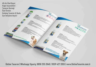 sağlık katalog tasarım baskı örneği