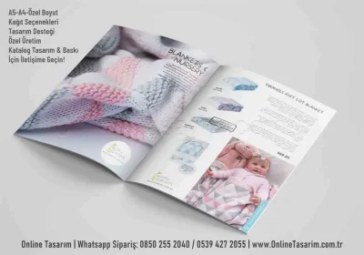 bebek ürünleri katalog tasarım örneği