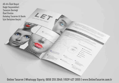 estetik, sağlık katalog tasarım örneği