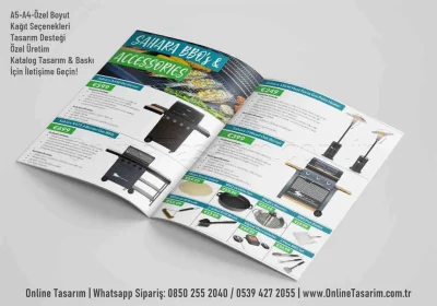 barbekü, pişirme araç gereçleri katalog ürün tanıtım tasarımı