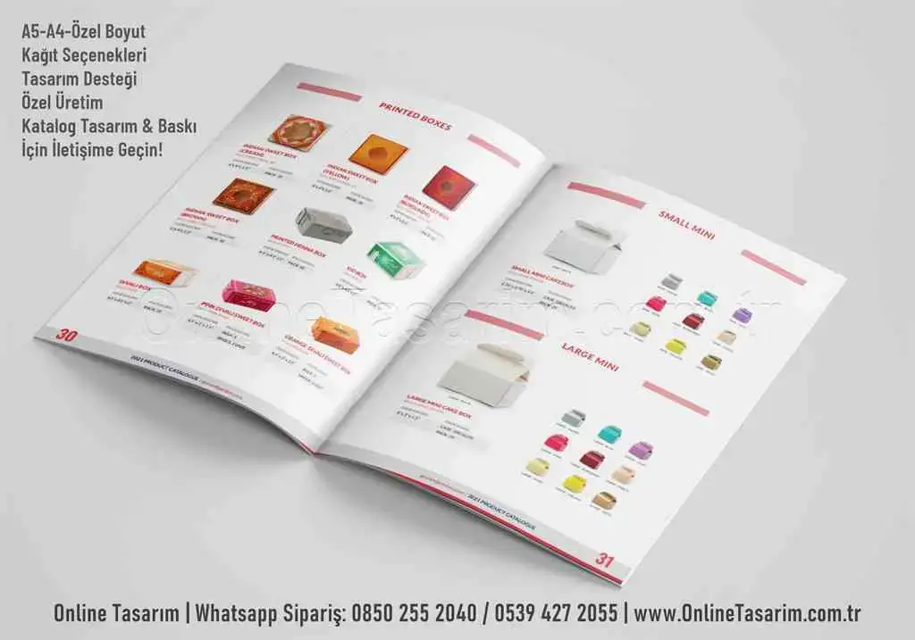 kutu ambalaj broşür katalog tasarım örneği