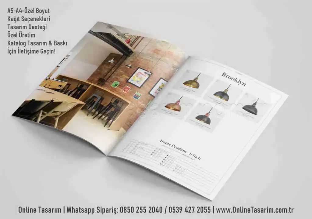 ışıklandırma, aydınlatma katalog örneği