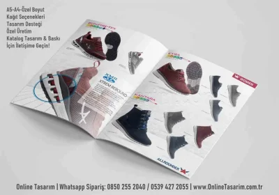 ayakkabı katalog tasarım örneği