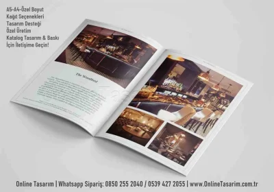 restaurant mimari tanıtım katalog tasarım örneği