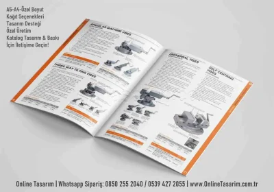 teknik özellik içeren katalog tasarım çalışması