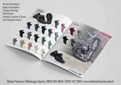 ayakkabı ürün katalog tasarım örneği