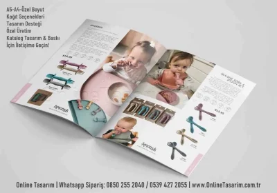 ürün tanıtımı için hazırlanmış katalog tasarım örneği