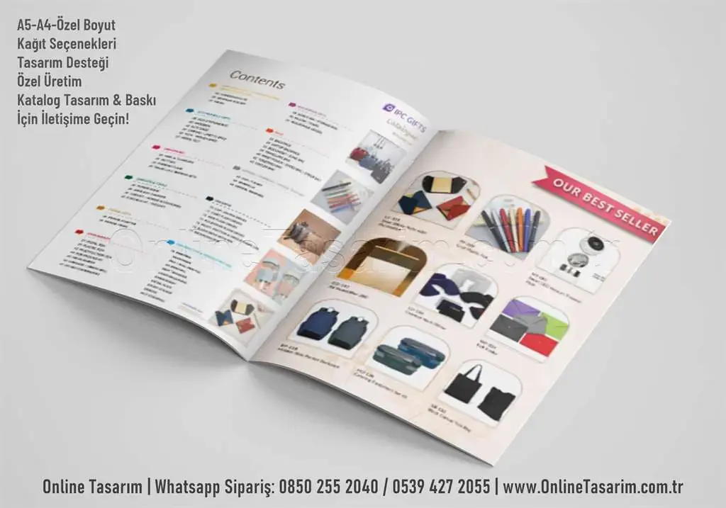 kırtasiye, promosyon ürünleri tanıtım insert katalog tasarım örneği