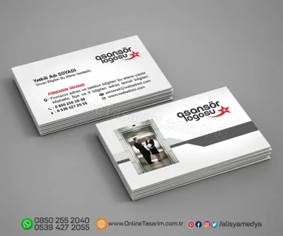 Asansör Kartvizit Tasarım Örneği - 100