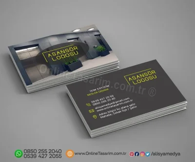 Asansör kartvizit baskı örneği - 2