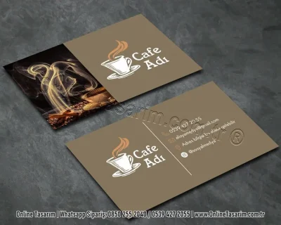 kahve kartvizit - cafe kartvizit modeli örneği