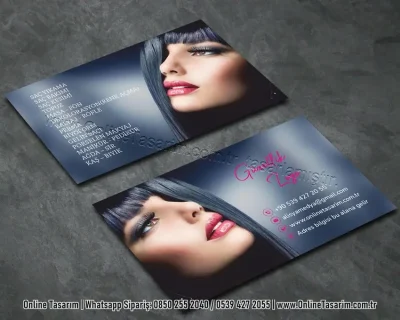 saç, kuaför kartvizit tasarım örneği - güzellik kartvizit