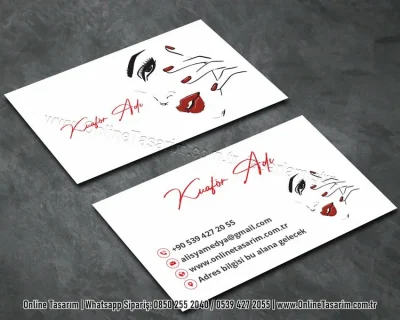 kuaför kartvizit, güzellik kartvizit tasarımı