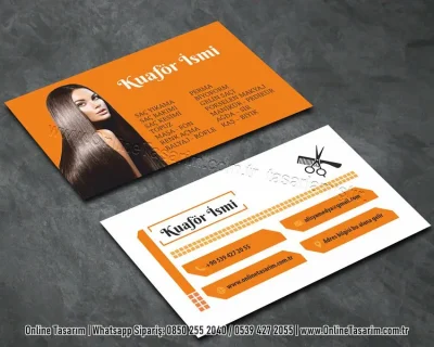 kuaför kartviziti, güzellik kartvizit örneği