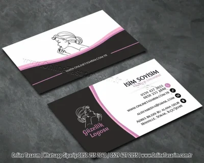 güzellik sektörü kartvizit modeli