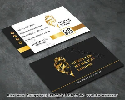 lüks güzellik salonu kartvizit örneği