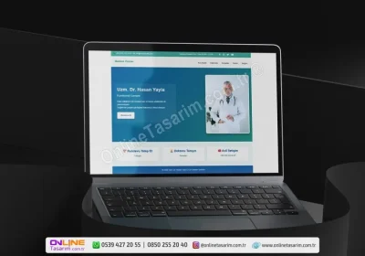 amvi beyaz renklerde sağlık sektörü için hazırlanmış web site tasarım / yazılım