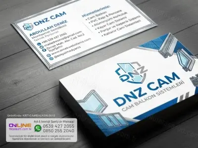 Özel kartvizit tasarım teknikleri ile hazırlanan Cam Balkon Kartvizit, şık tasarım ve profesyonel görünüm sunar.