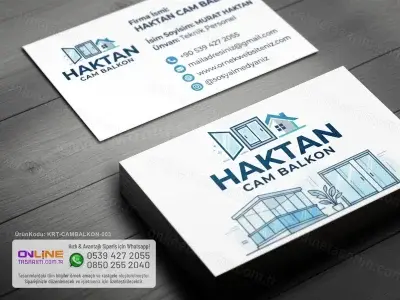 Kurumsal kimliğinizi yansıtan Cam Balkon Kartvizit modelleri; özgün tasarım, kaliteli baskı ve estetik renk uyumuyla hazırlanır.