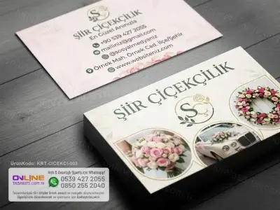 Çiçekçi kartvizit baskı teknikleri, canlı renkler ve net detaylar sunar.