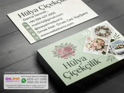 Kurumsal kimliğe uygun çiçekçi kartvizit tasarımları, profesyonel bir duruş sağlar.