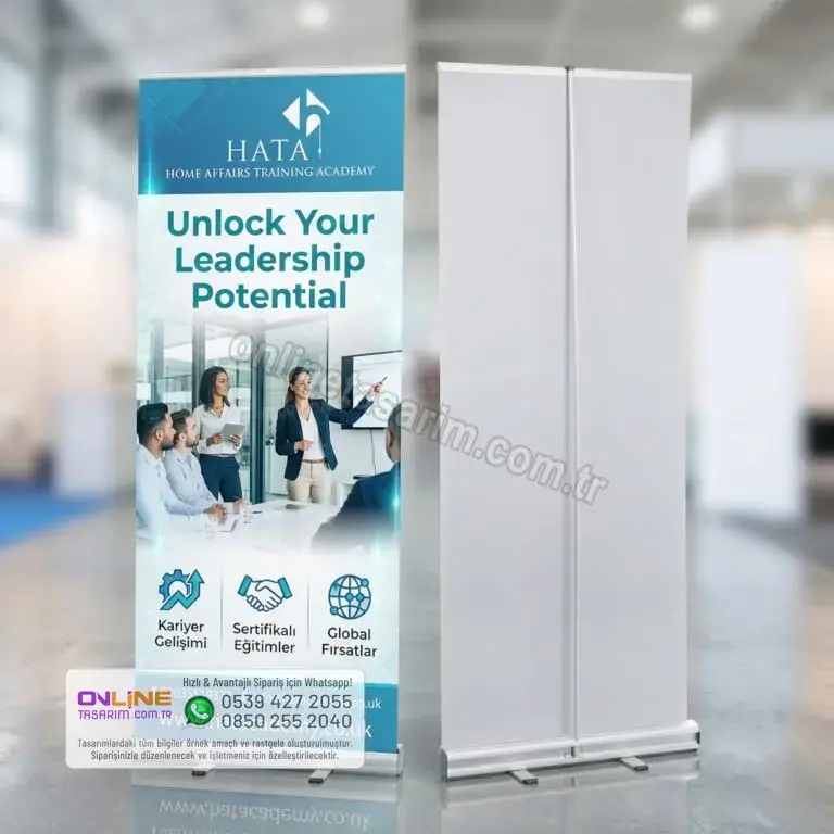 80x200 cm roll up baskı - profesyonel tasarım ile baskı hizmeti