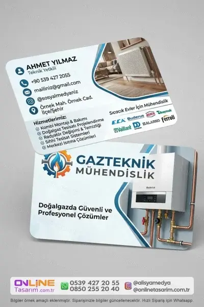 Anasayfa 23 Doğalgaz kartvizit örneklerini profesyonel tasarımlarla hazırlıyoruz.