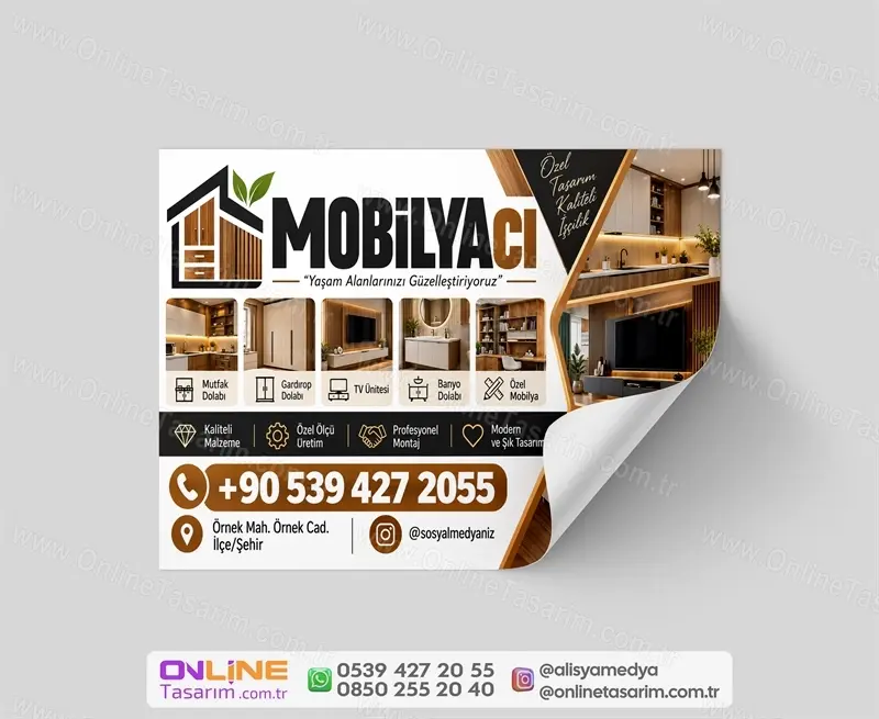 mobilya sticker mobilya etiket tasarim ornek